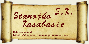 Stanojko Kasabašić vizit kartica